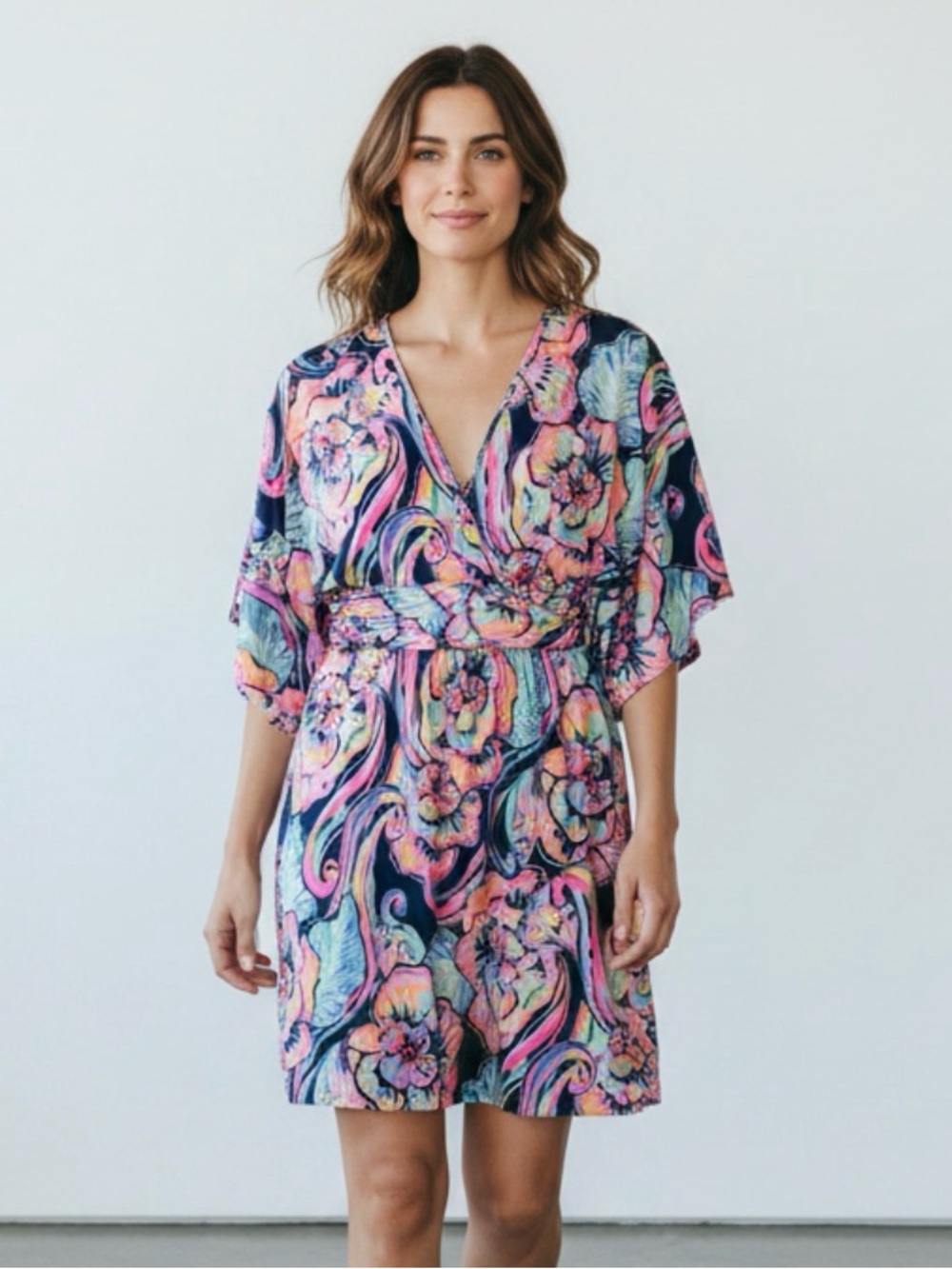 Lilly Pulitzer Parigi Boho Bateau Nauti Navy Dress Size M